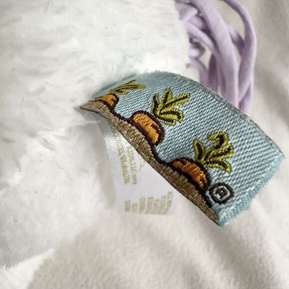 Bunnies by the Bay White Unicorn Purple Mane Sparkle Feet Stuffed Plush Toy - Picture 3 of 5